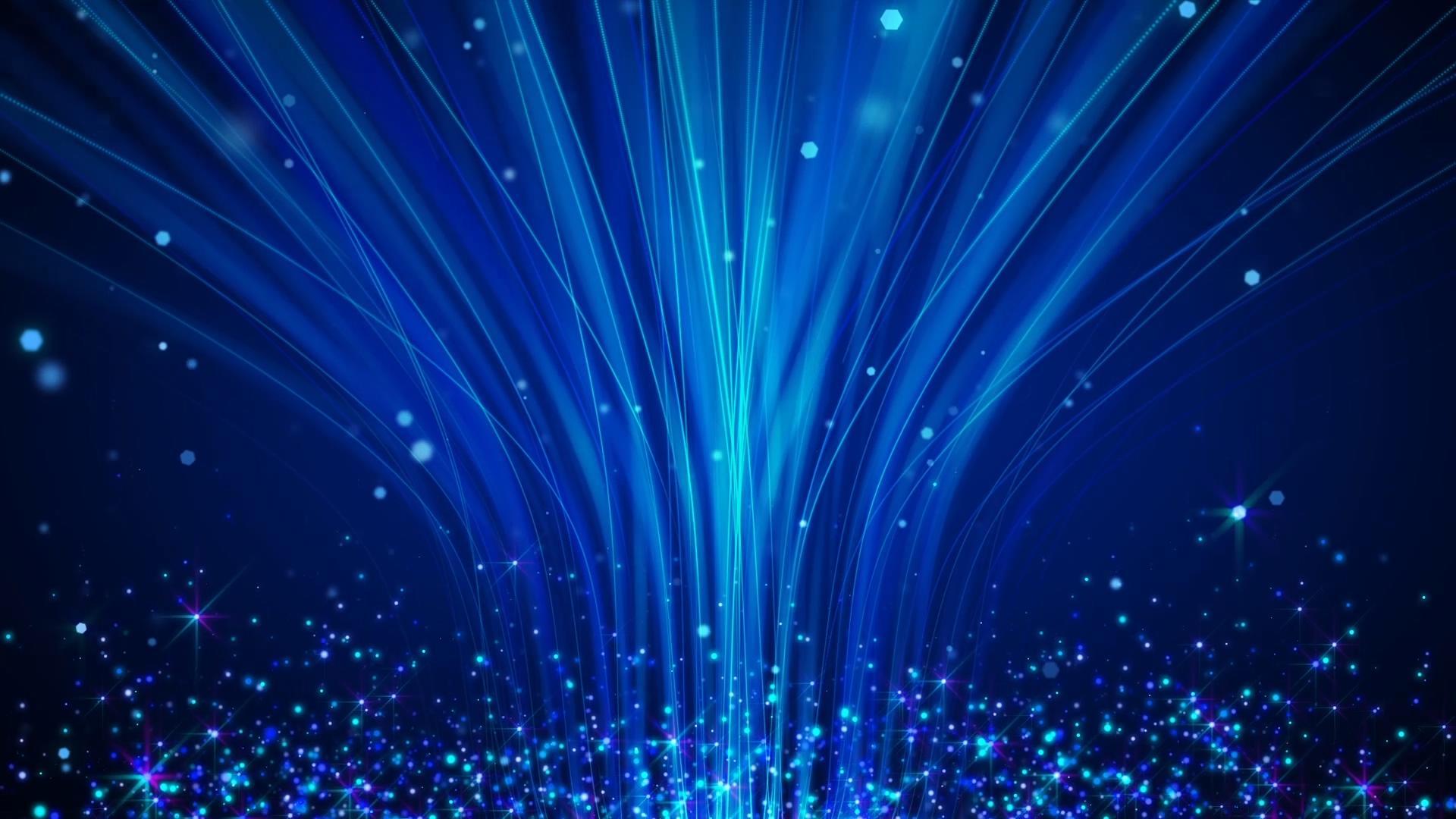 梦幻蓝色光线粒子背景视频的预览图