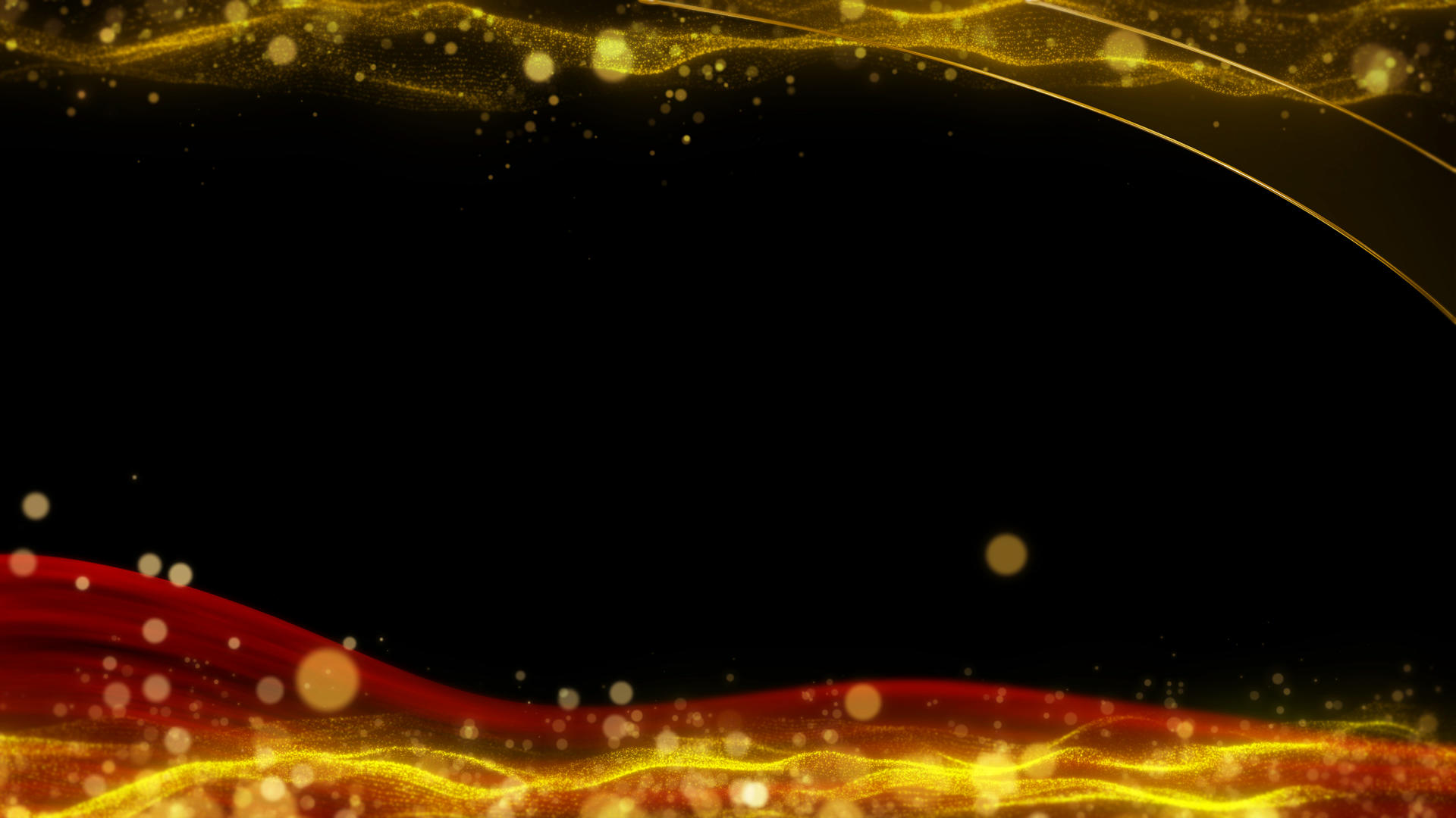 酷炫的金色粒子红丝视频边框视频的预览图