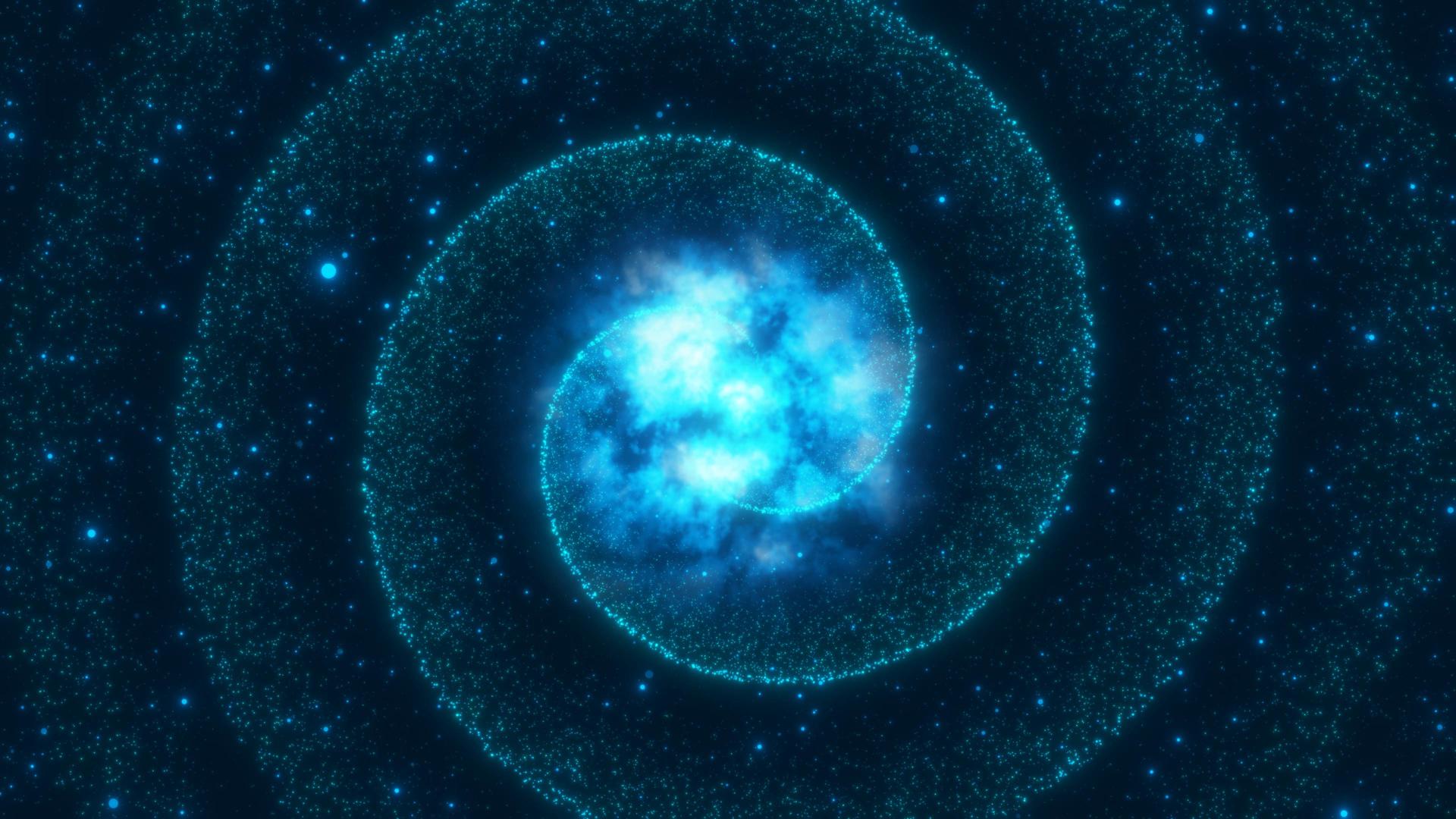 星空粒子漩涡云背景视频的预览图