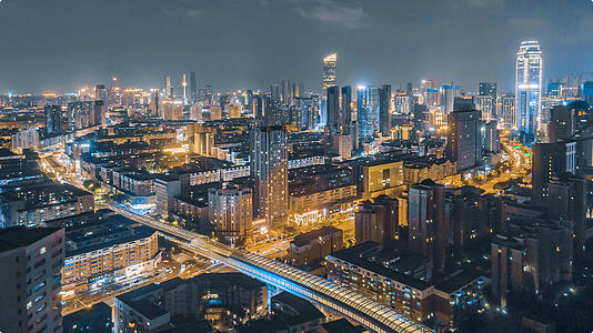 4k沈阳航盘延时城市夜景视频的预览图