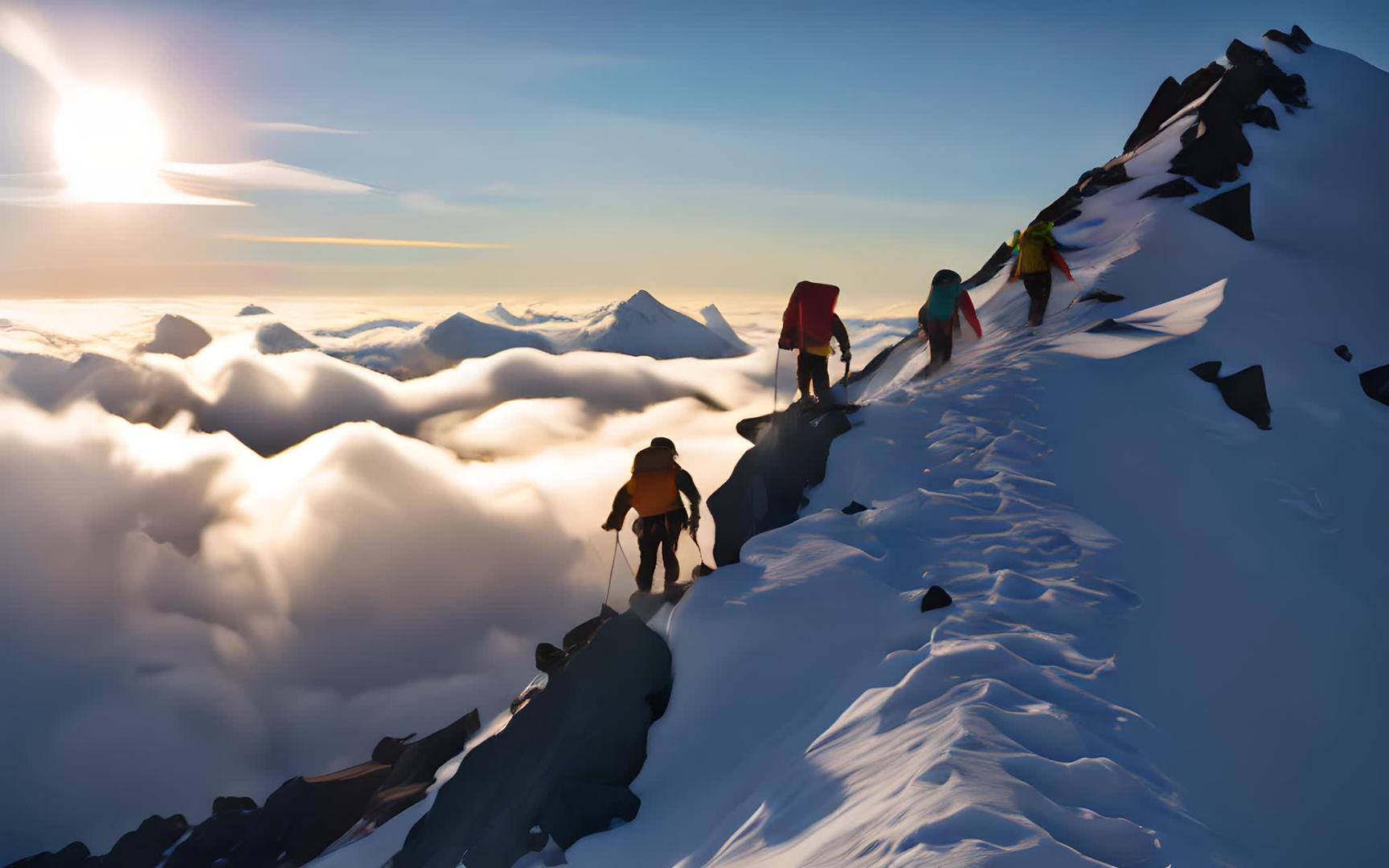 团队攀登雪山视频的预览图