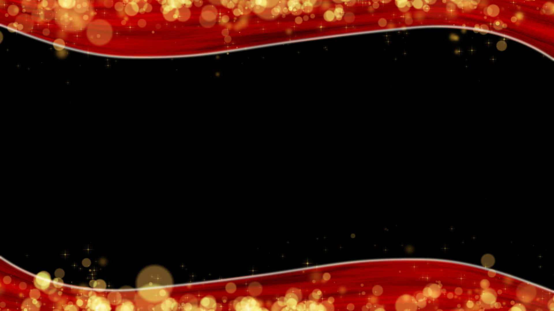 大气金光斑红绸视频边框视频的预览图