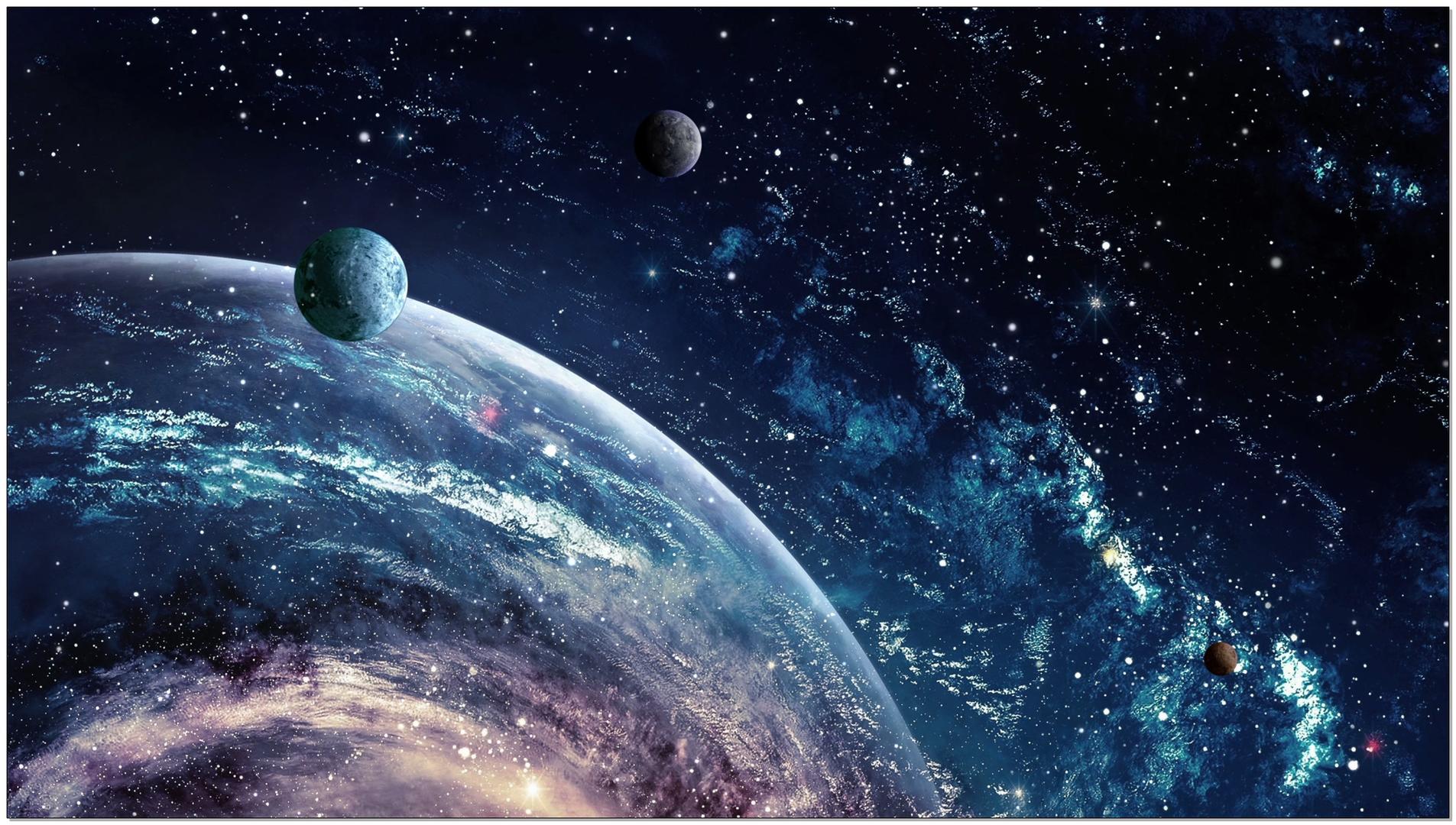 蓝色梦幻大气科技感地球星空背景素材视频的预览图