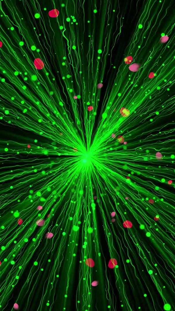 唯美的绿色粒子背景素材视频的预览图