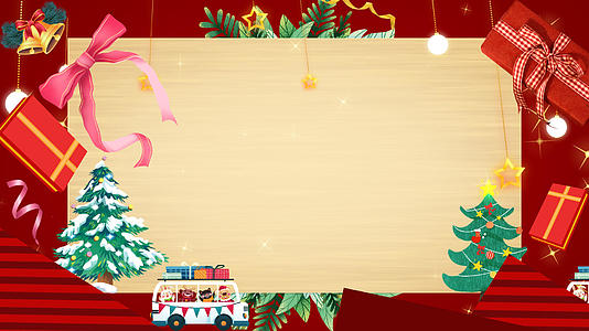 圣诞节红色喜庆节日背景视频的预览图