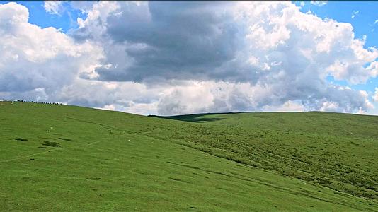 夏季内蒙古高山草原风景视频的预览图