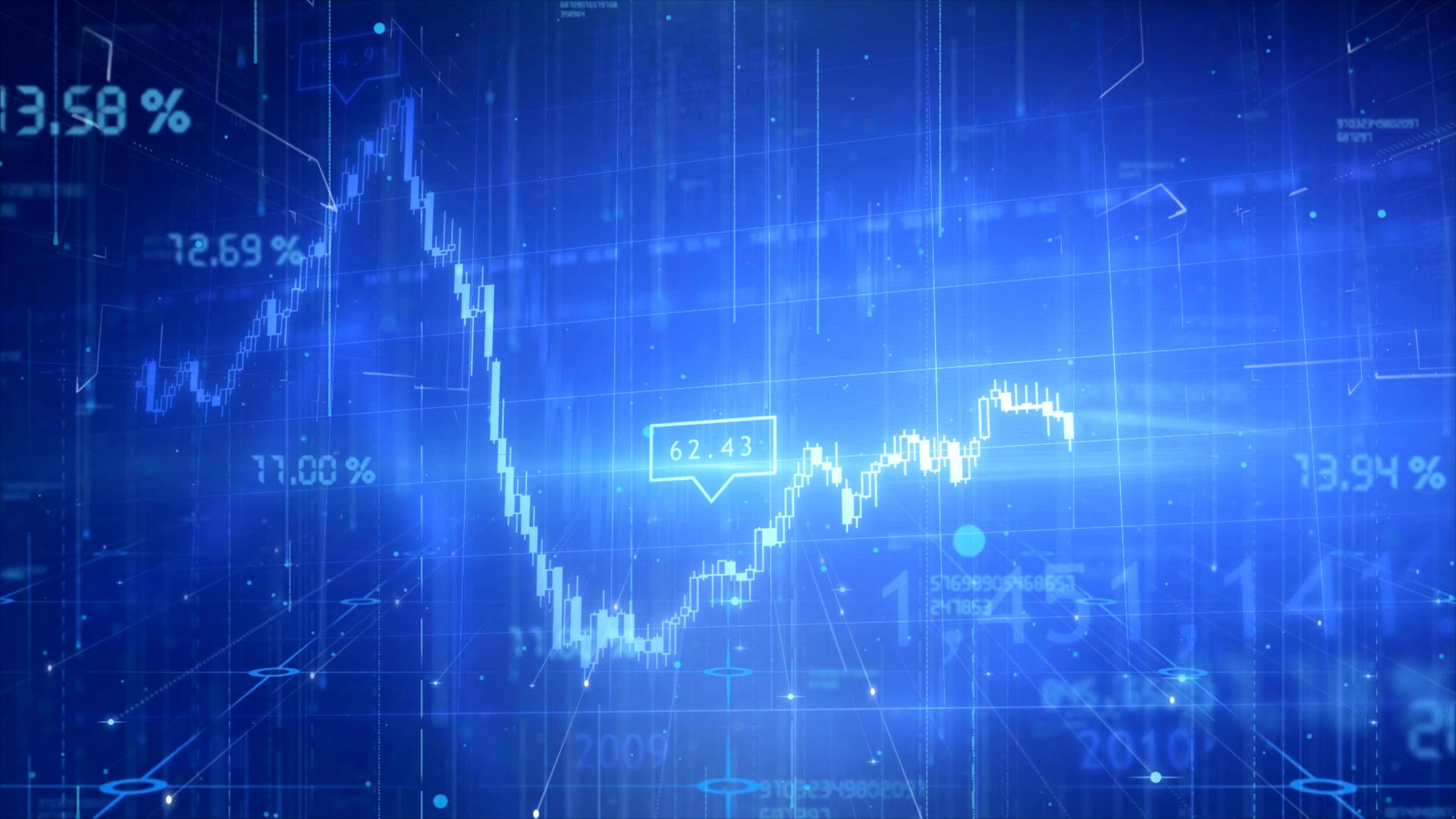 4K股票金融市场数据背景视频视频的预览图