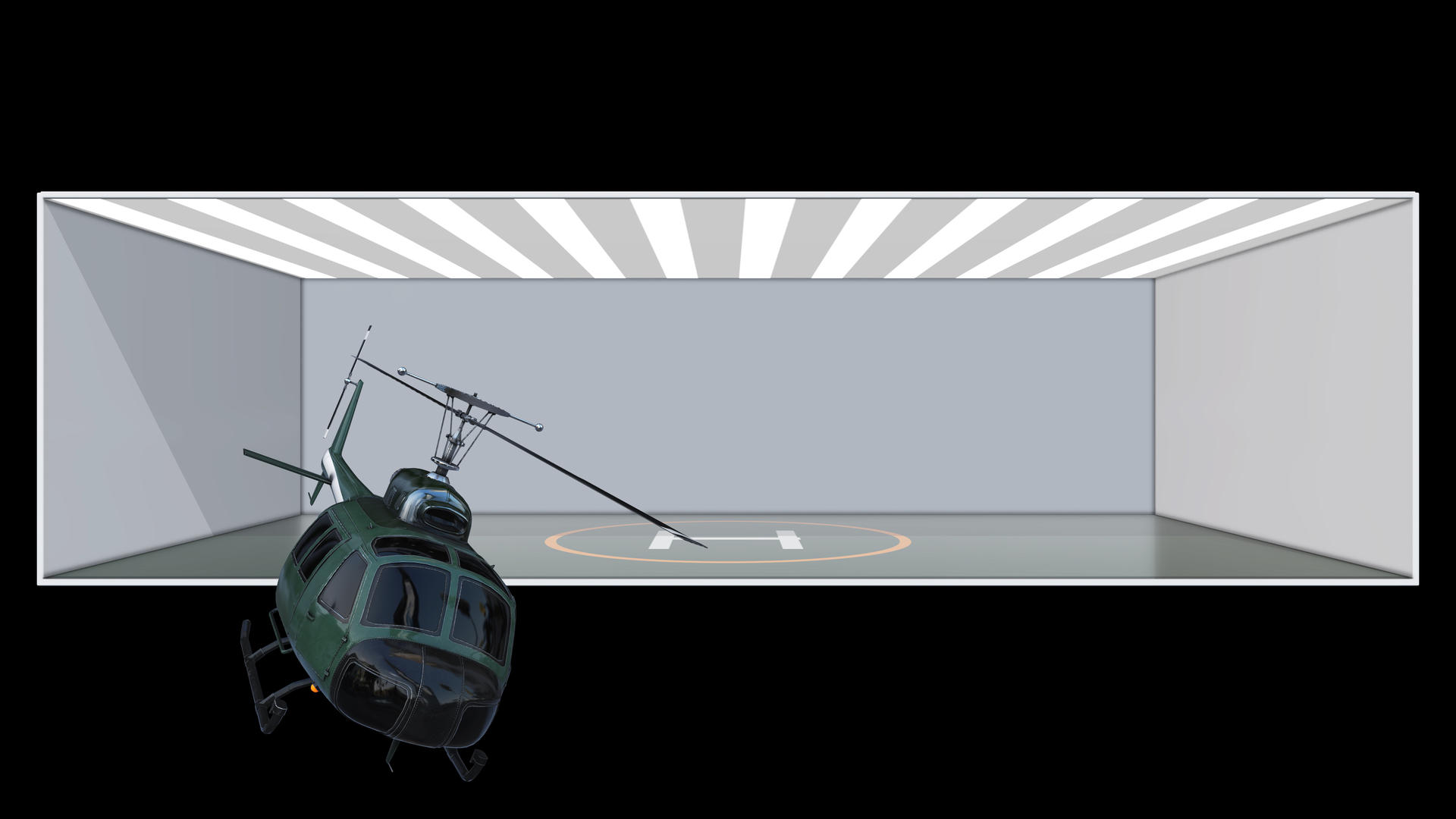 4K无限循环直升飞机起落裸眼3D视频的预览图