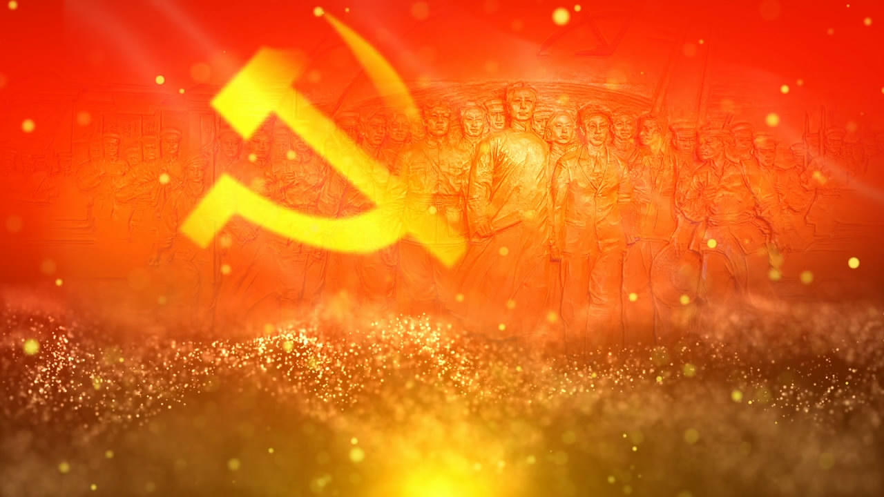 党政节日党旗飘扬通用背景视频素材视频的预览图