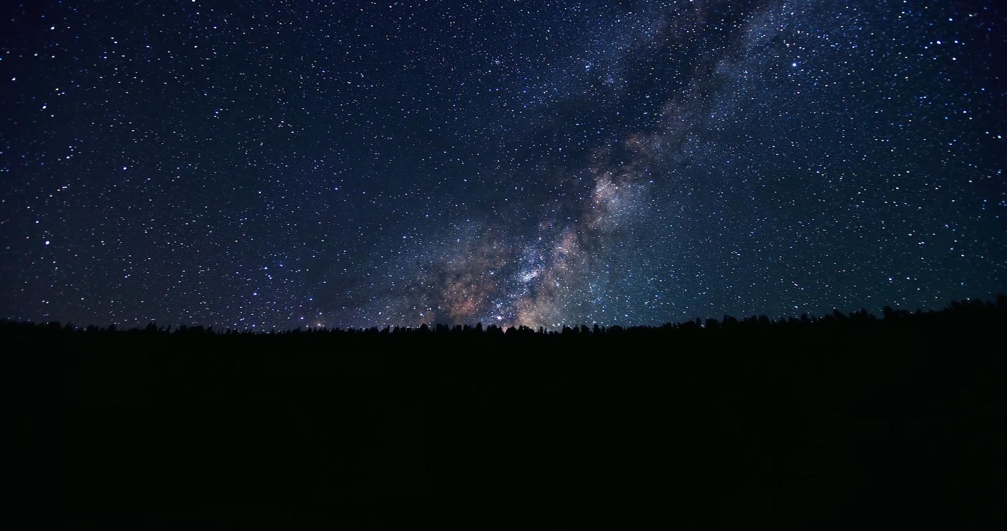 4K山脉森林银河星空延时视频的预览图