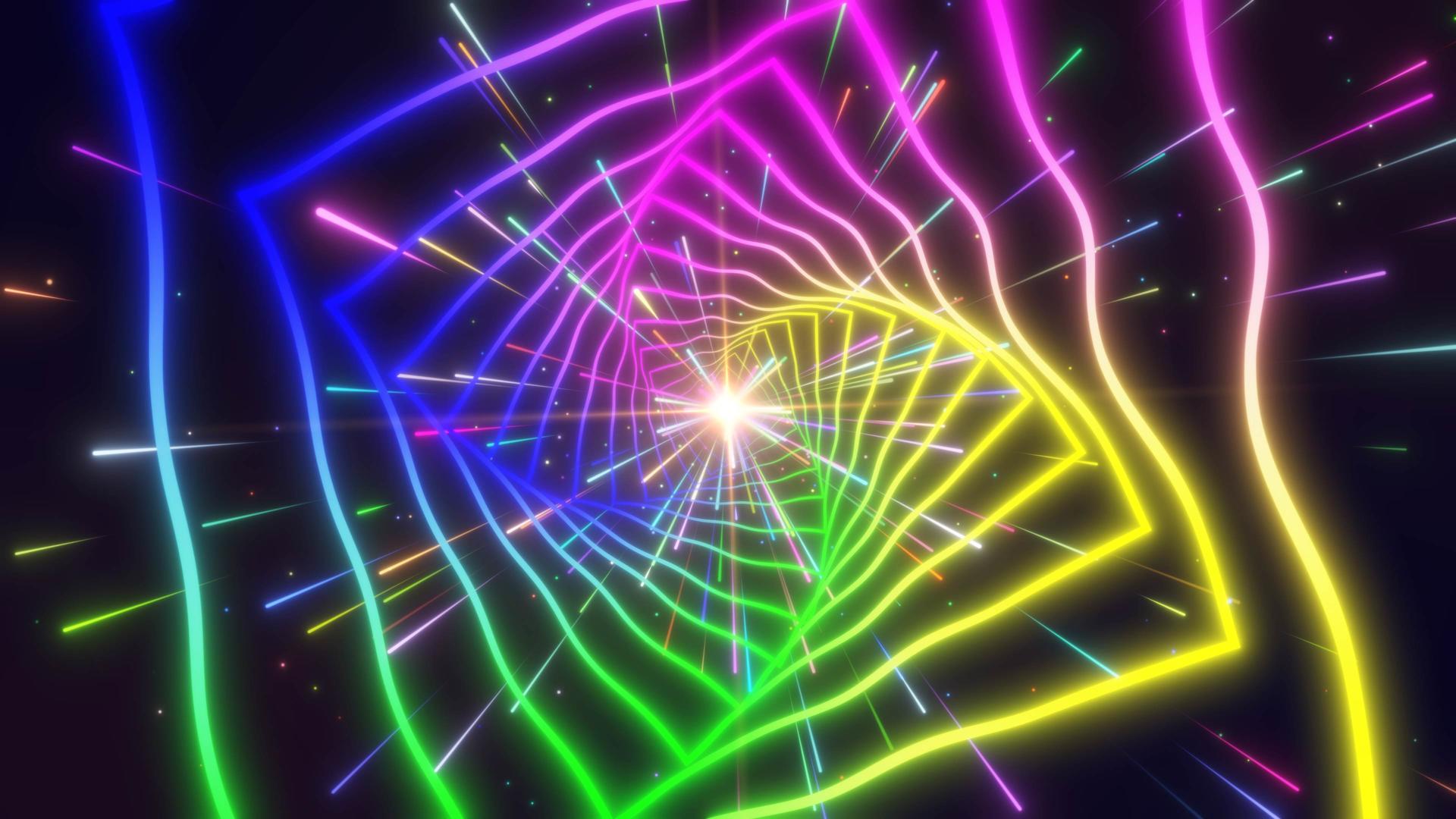 炫光粒子几何图形歌曲舞台背景视频的预览图