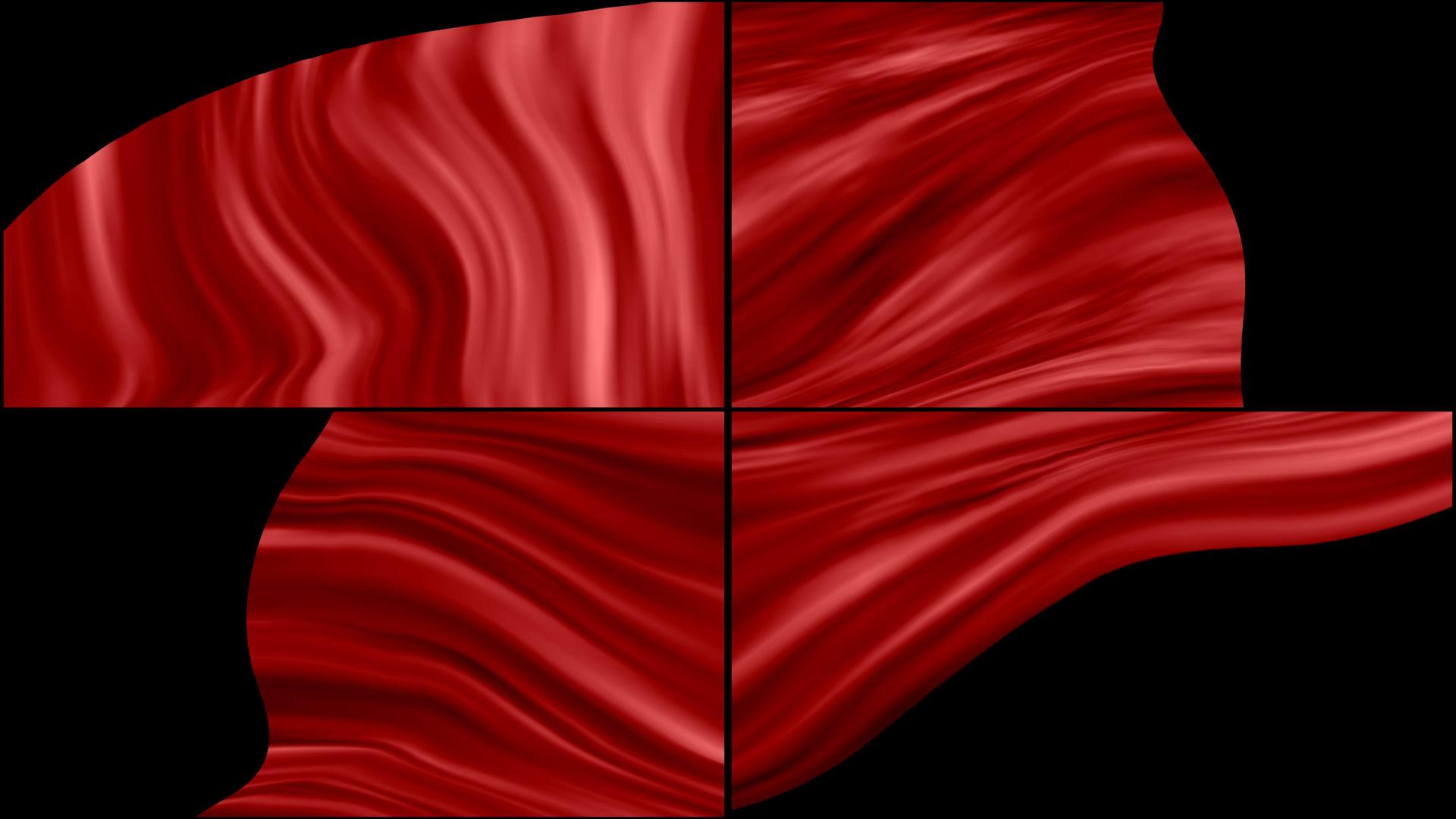 一组全屏流动翻滚红绸转动动画动画视频的预览图
