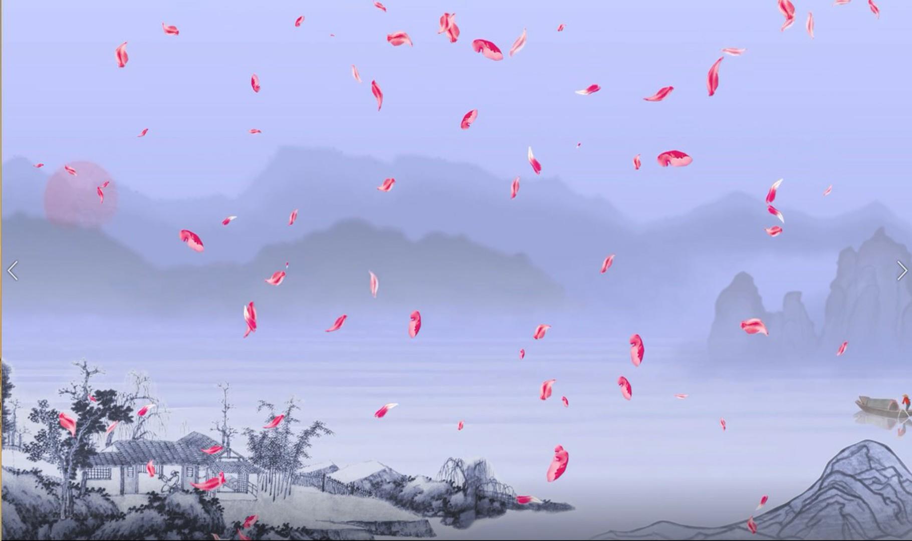 水墨风景中国风背景图视频的预览图