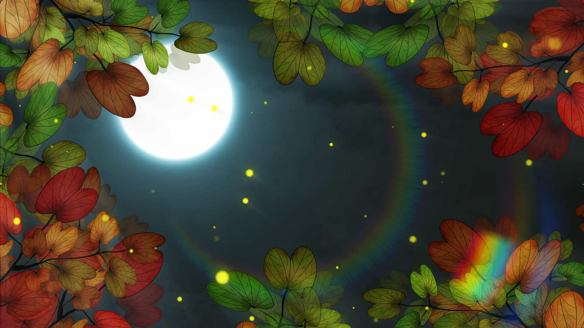 唯美的秋季中秋夜空素材视频的预览图