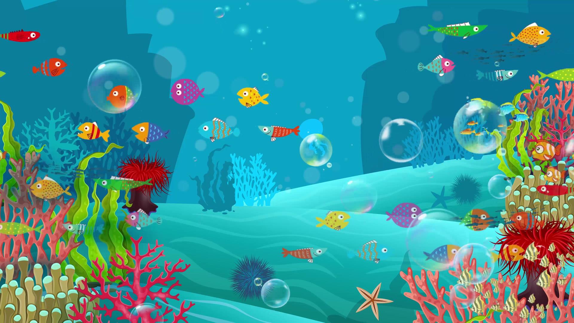 4K海底世界背景视频视频的预览图