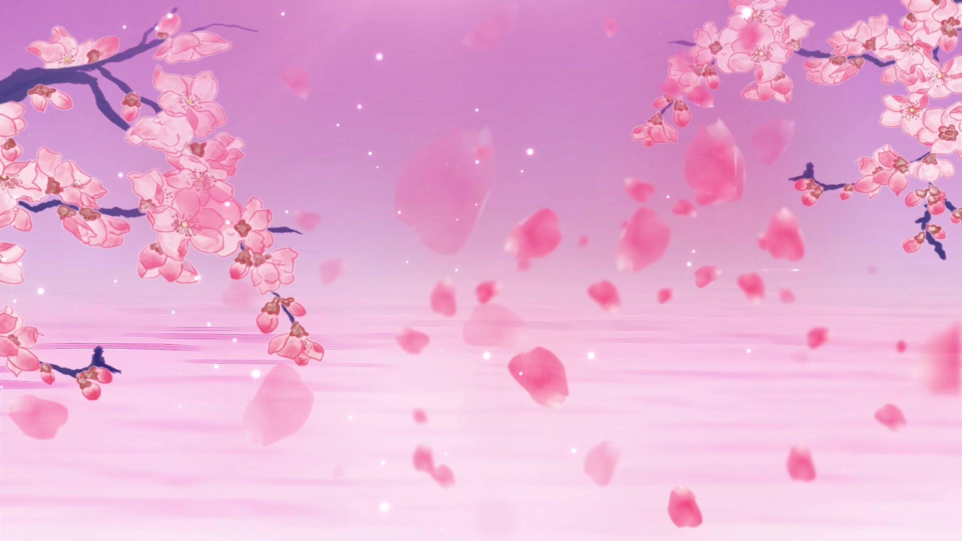 唯美梅花花瓣背景视频的预览图