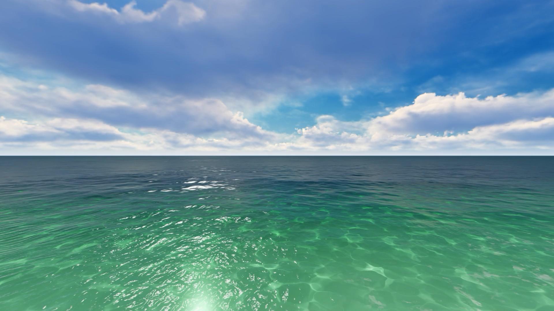 大海蓝天唯美白云视频的预览图