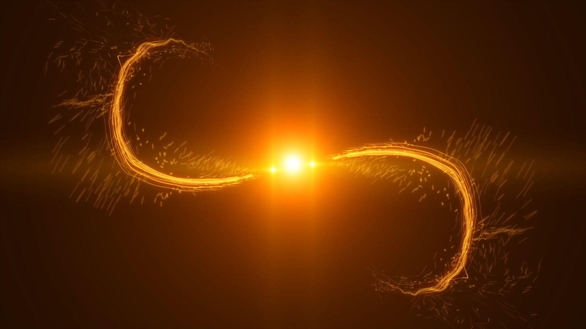 4K光线撞击金色粒子爆炸素材视频的预览图
