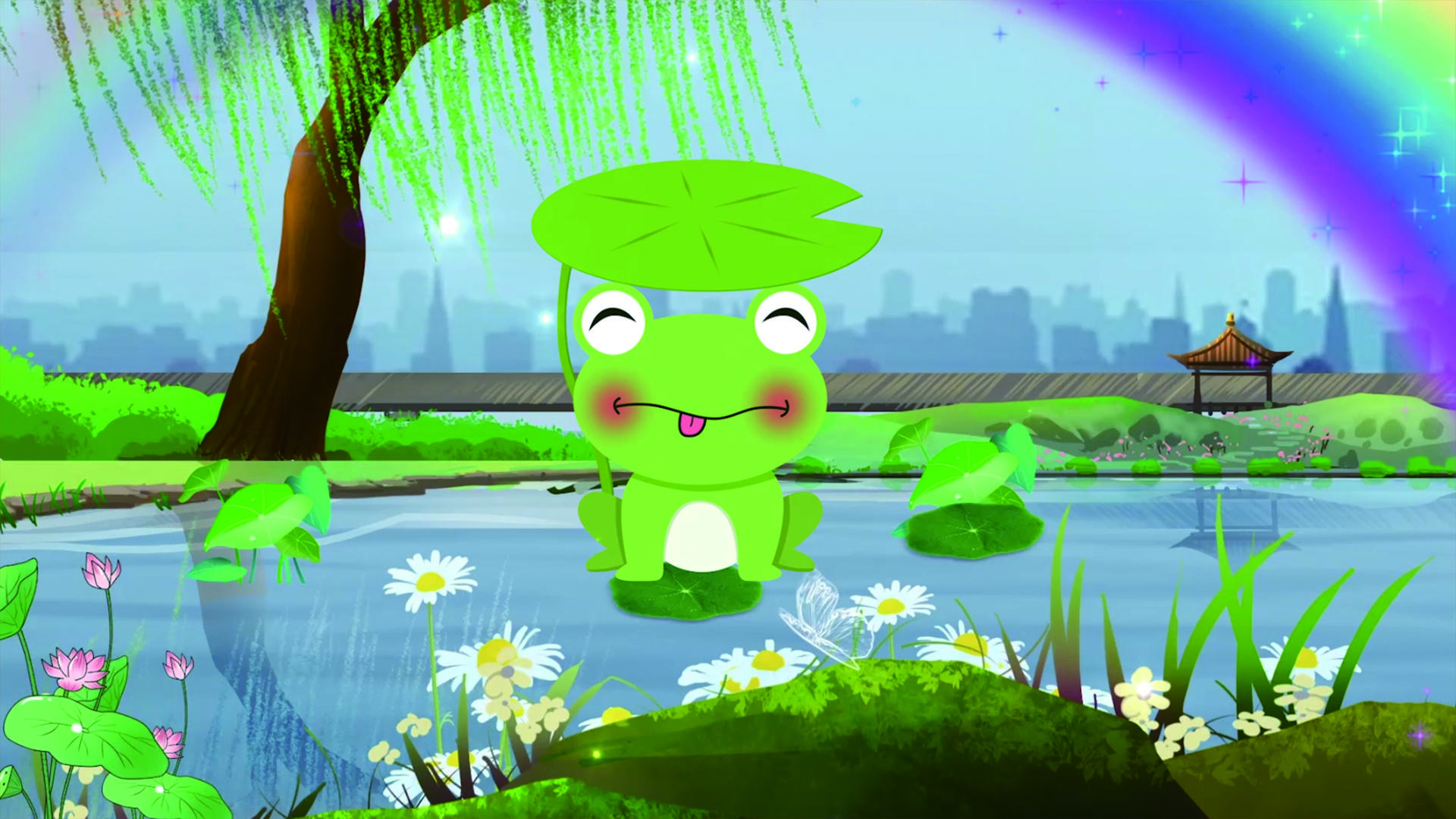 小跳蛙歌曲舞台背景视频的预览图