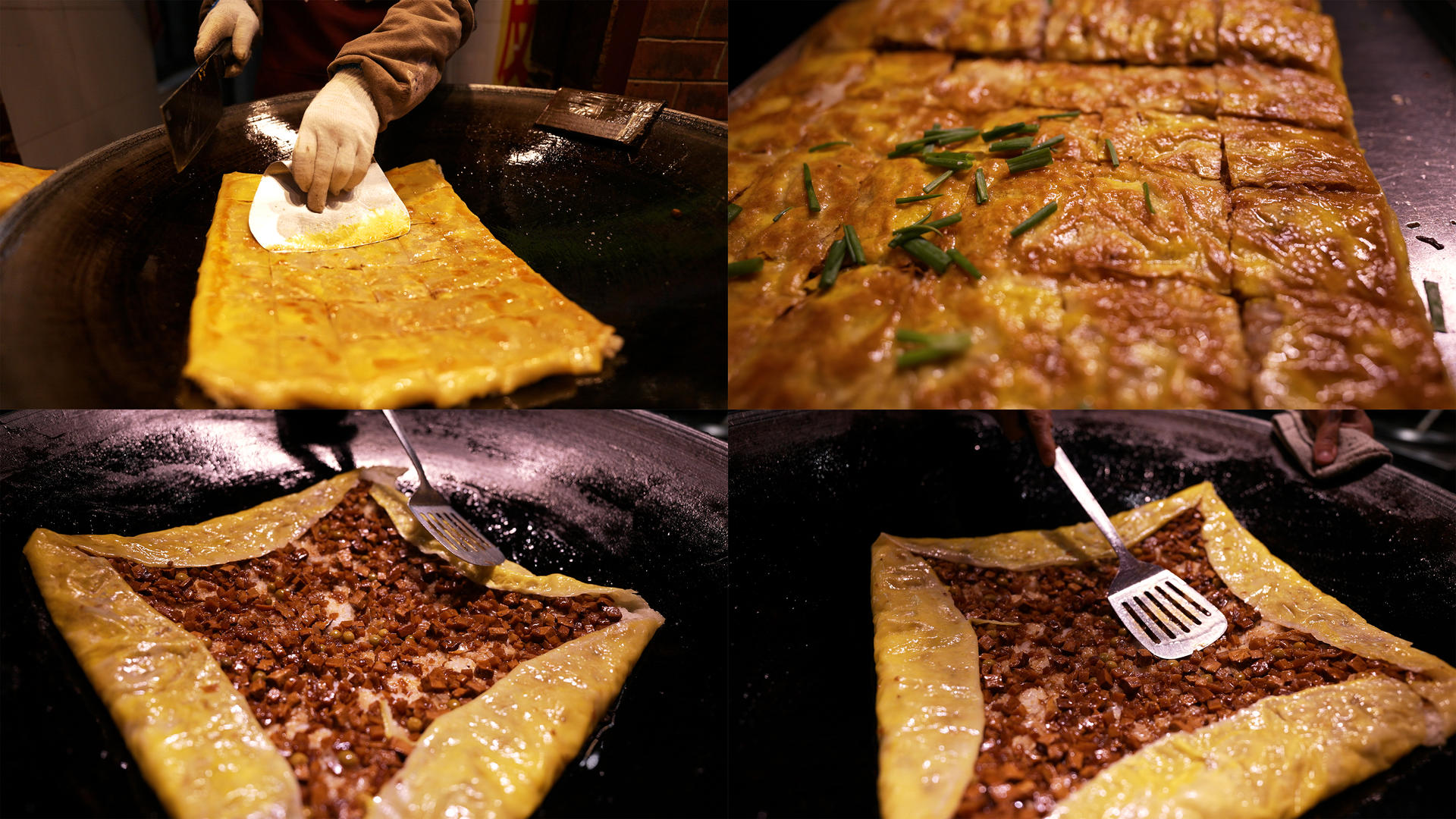 慢镜头升格拍摄餐饮特色小吃美食早餐豆制品制作过程4k素材合集视频的预览图