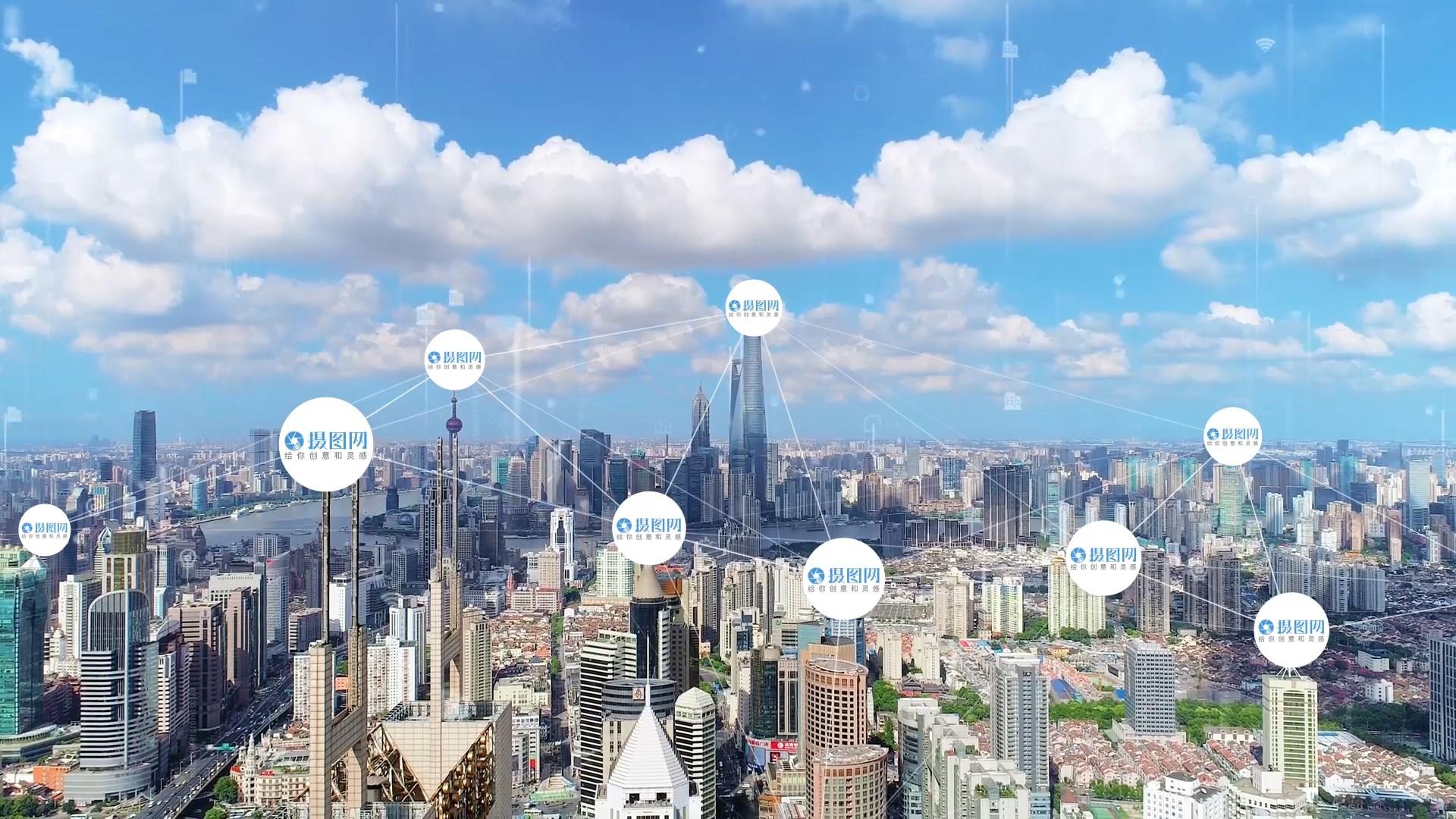 科技城市万物互联logo品牌AE模板视频的预览图