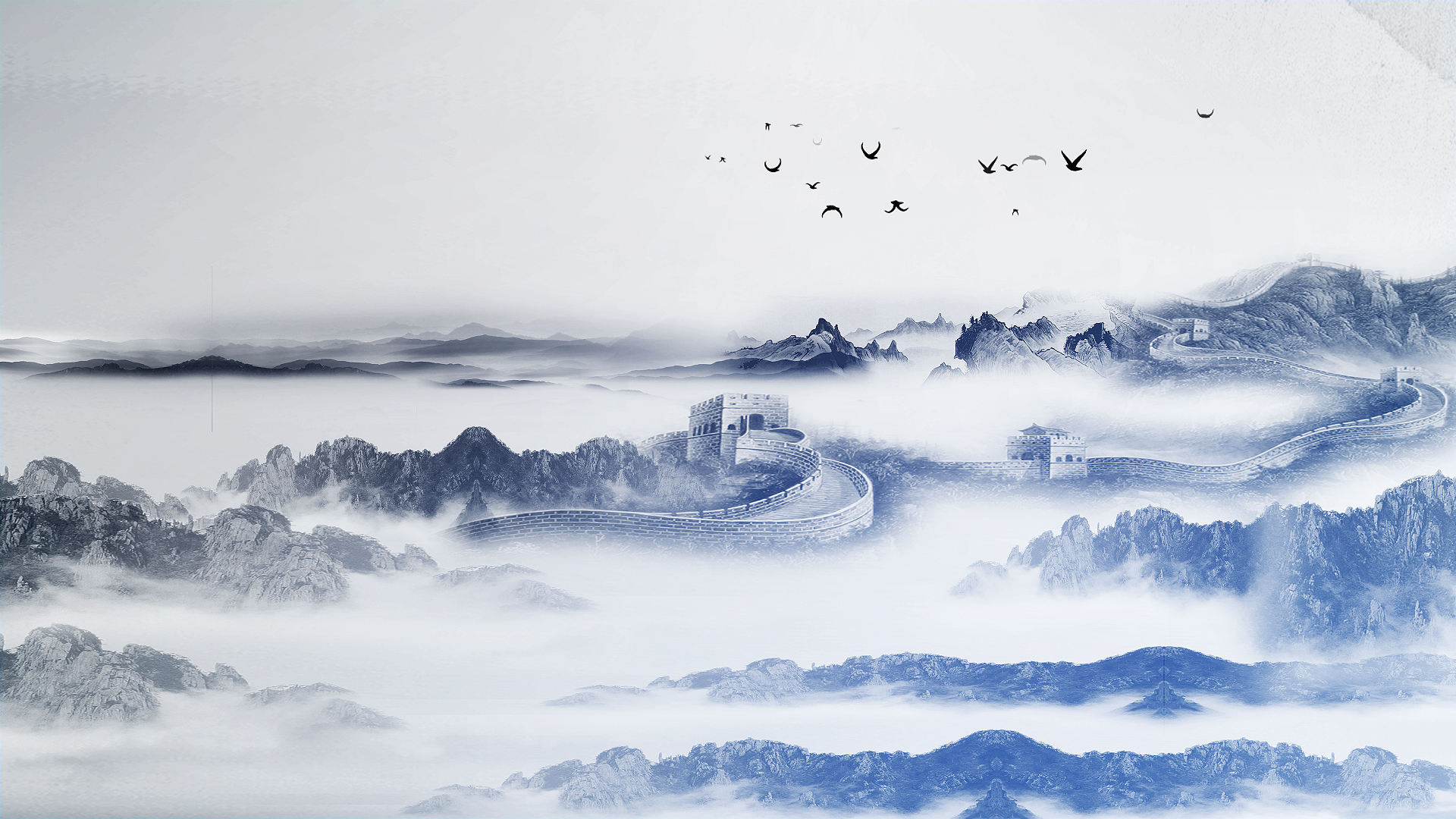水墨中国风背景ae模板视频的预览图