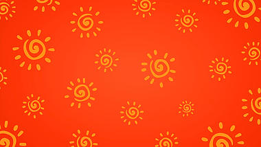 可爱橙色太阳mg动画背景模板视频的预览图
