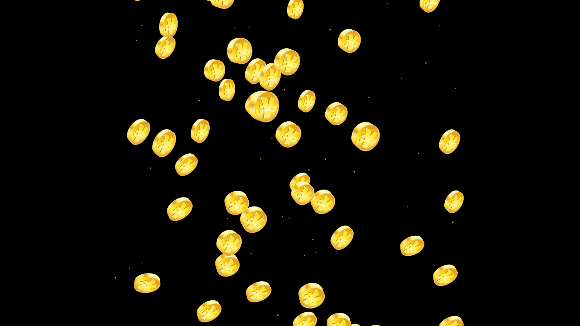 金币洒落特效带通道视频ae模板视频的预览图