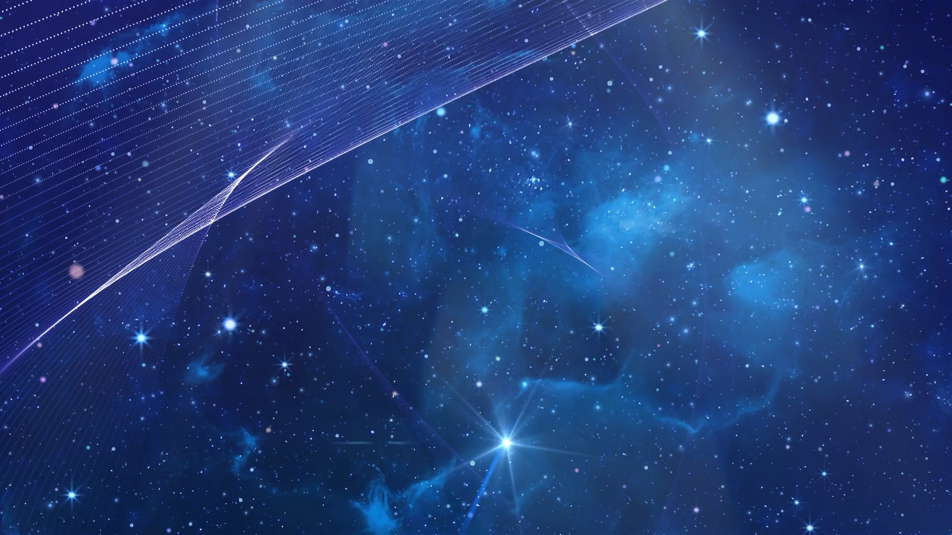 蓝色科技粒子星云动态背景视频视频的预览图