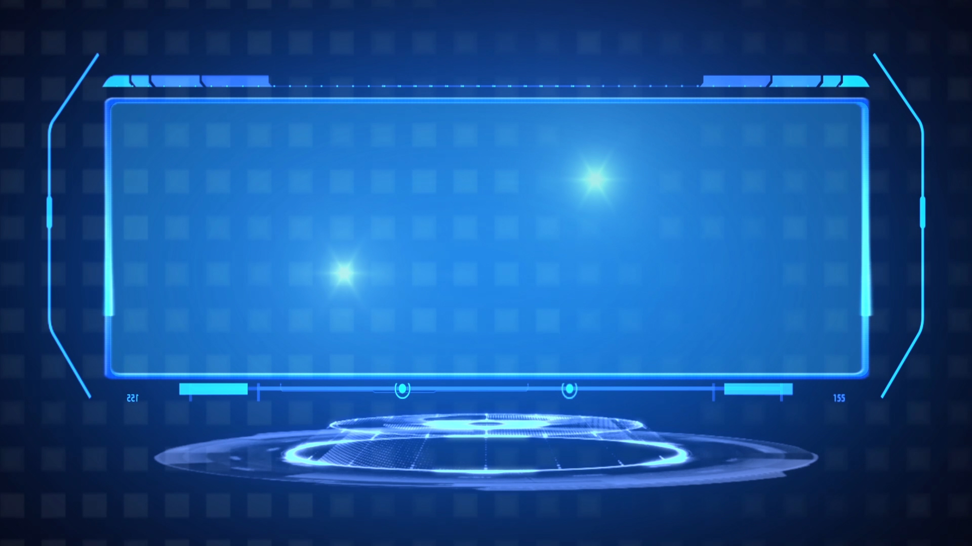 蓝色科技感科技边框视频元素带通道mov动态视频边框视频的预览图