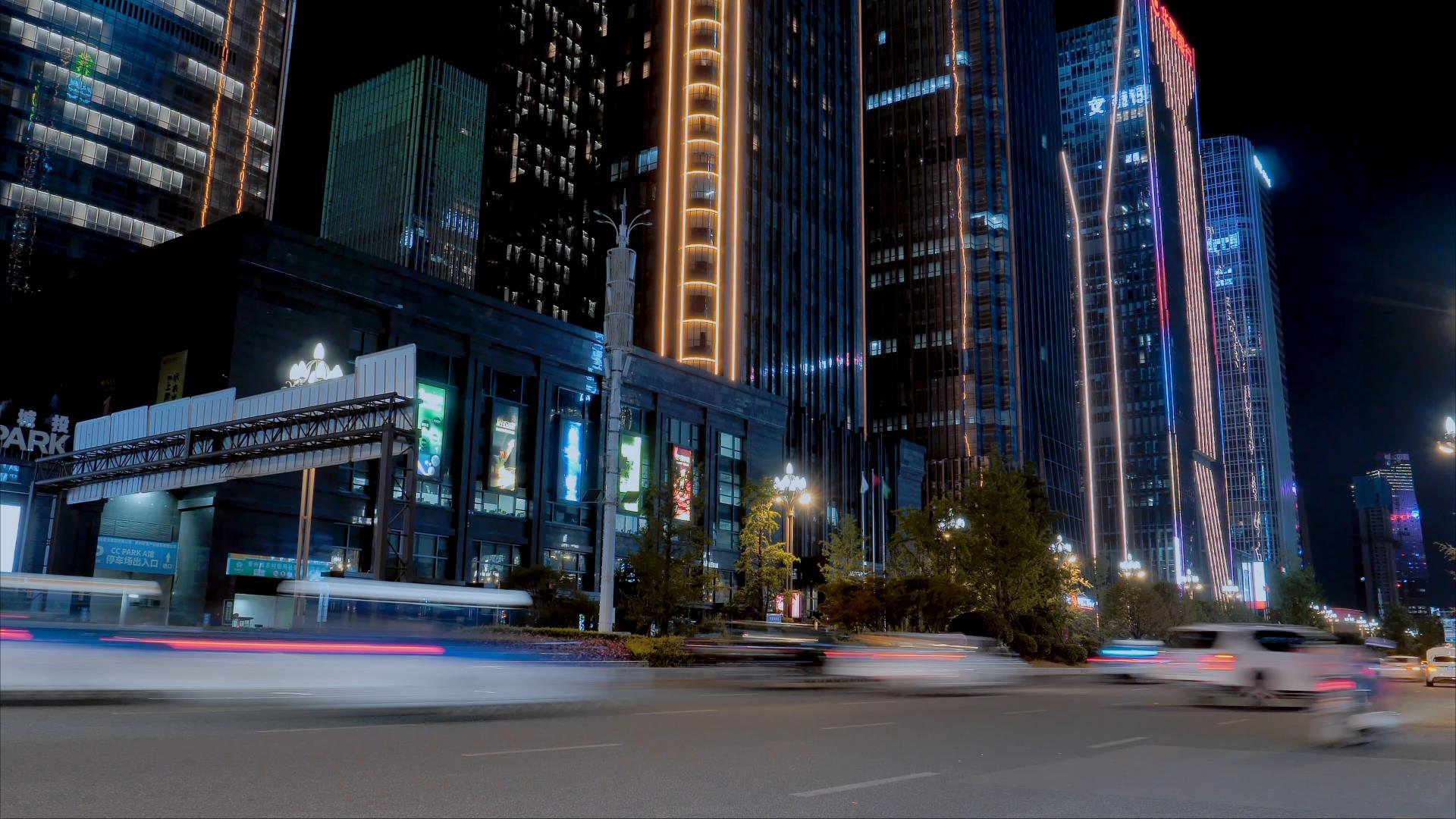 4K延时拍摄城市夜景车流灯光实拍视频的预览图