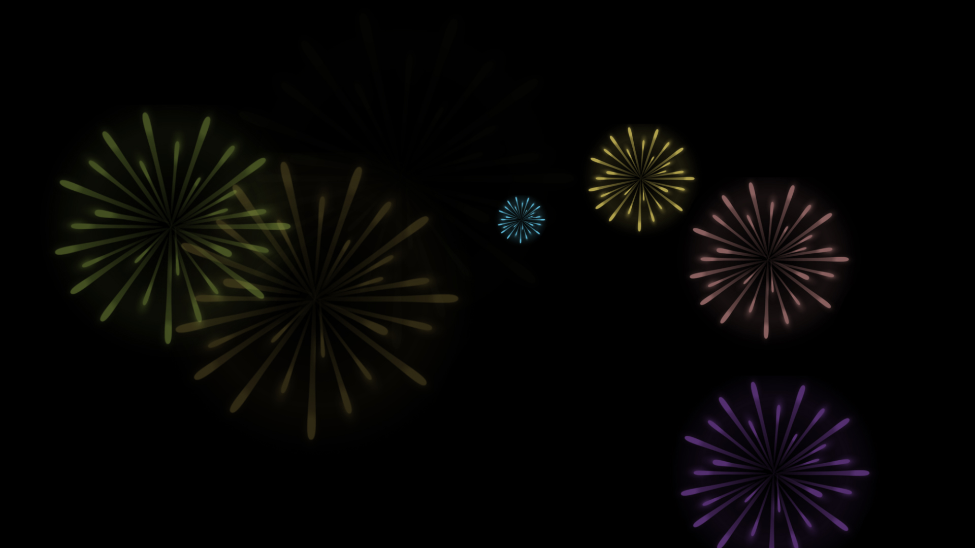 彩色新年烟花庆祝燃放带通道素材视频的预览图