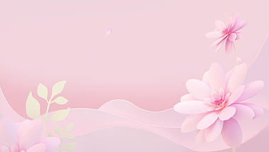 母亲节520情人节清新浪漫花朵立体粉色视频背景视频的预览图