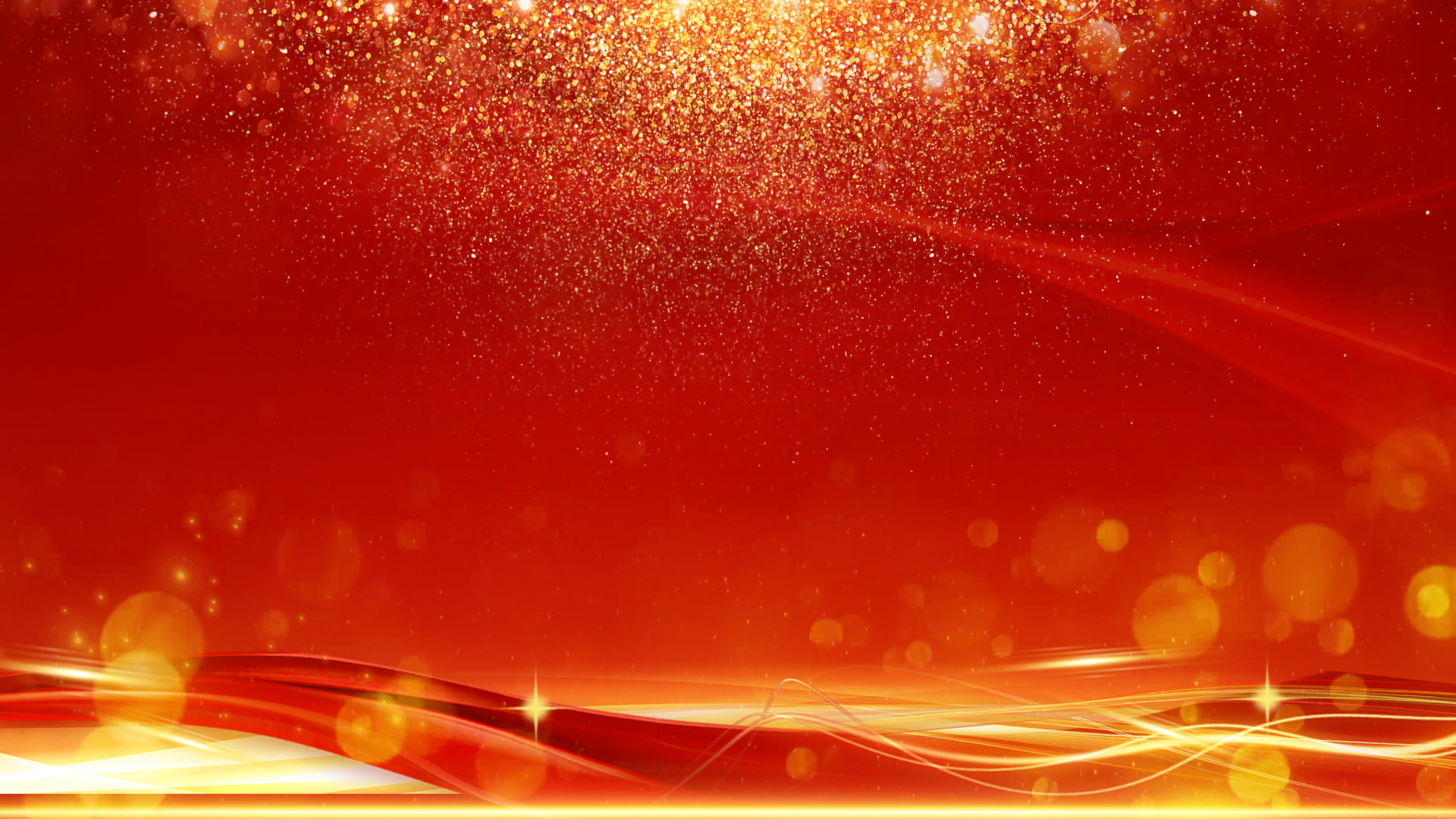 原创红色大气简约金色粒子晚会背景视频AE模板视频的预览图
