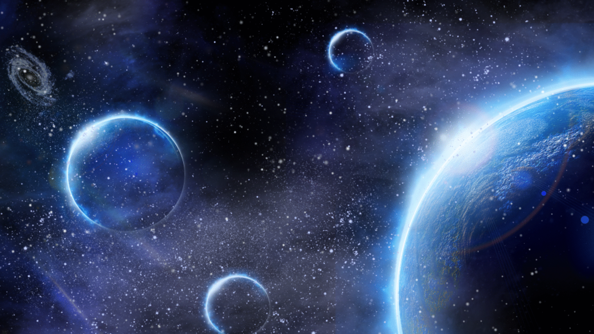 科幻大气蓝色星空宇宙星球背景宇宙动图视频背景视频的预览图