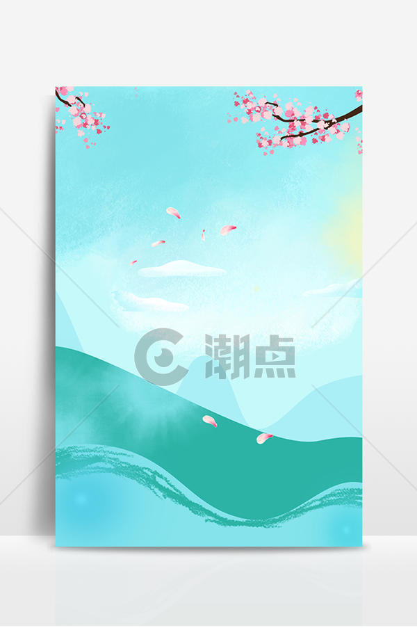蓝色唯美小清新背景通用背景1024*3037图片素材免费下载-编号1072114-潮点视频