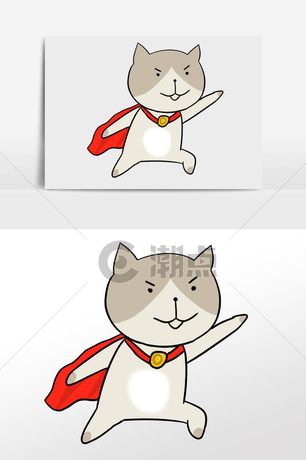 卡通猫前进冲锋插画通用背景1024*1540图片素材免费下载-编号1077414-潮点视频