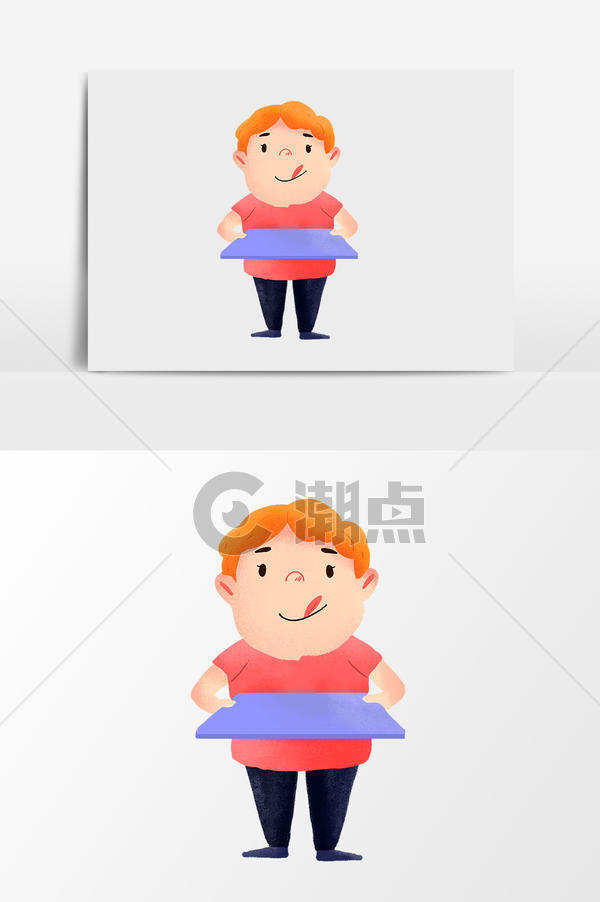 卡通可爱端盘子男孩通用背景1024*1540图片素材免费下载-编号1095808-潮点视频