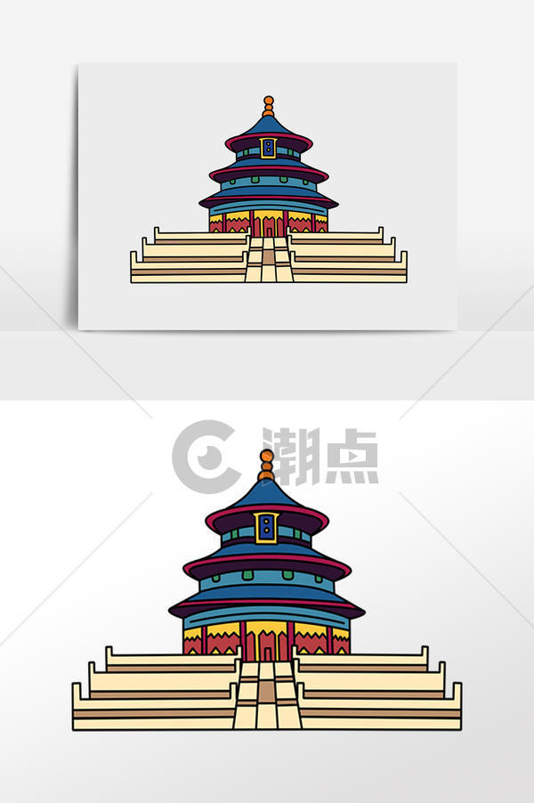 手绘景点建筑北京故宫插画设计元素1024*1540图片素材免费下载-编号1213977-潮点视频