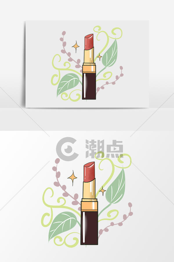 手绘卡通小清新红色口红设计元素1024*1540图片素材免费下载-编号1222194-潮点视频