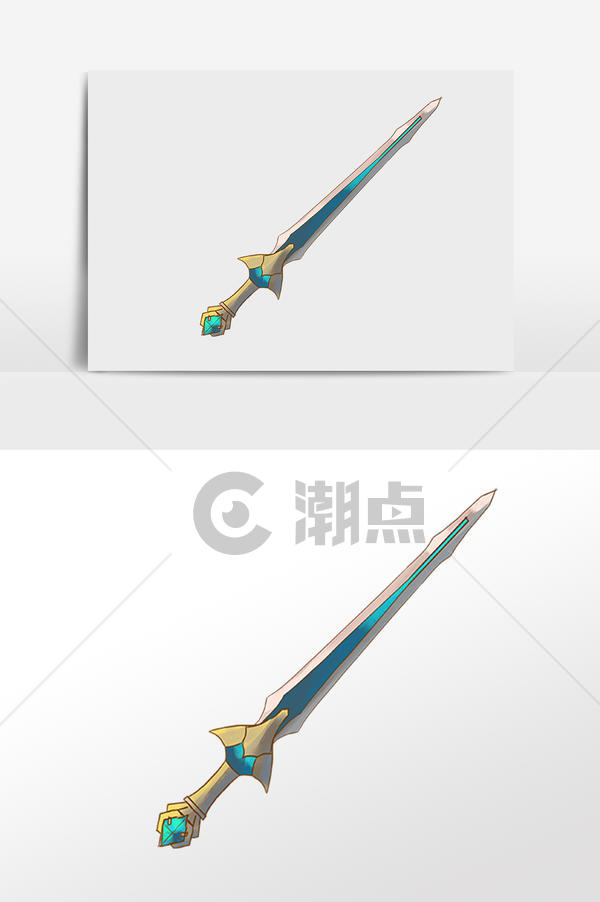 手绘兵器武器游戏的宝刀插画设计元素1024*1540图片素材免费下载-编号1234853-潮点视频