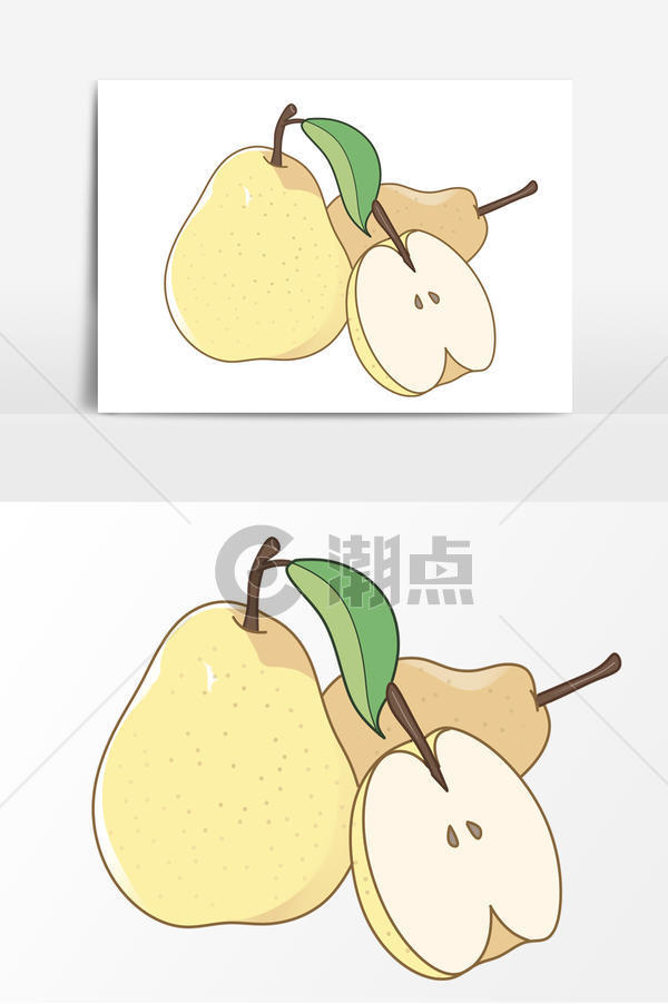 梨子手绘卡通形象元素设计元素1024*1540图片素材免费下载-编号1283782-潮点视频