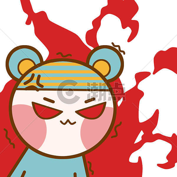 原创可爱卡通鼠小帽生气发怒动态表情包GIF动图850*850图片素材免费下载-编号1312352-潮点视频