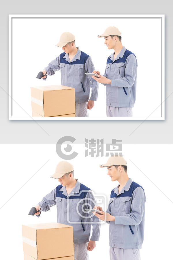 快递物流派送员扫码核对信息摄影图1024*1540图片素材免费下载-编号1312855-潮点视频