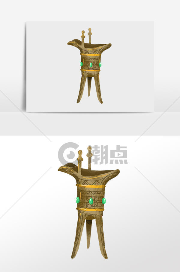 古代酒具青铜酒尊设计元素1024*1540图片素材免费下载-编号1345100-潮点视频