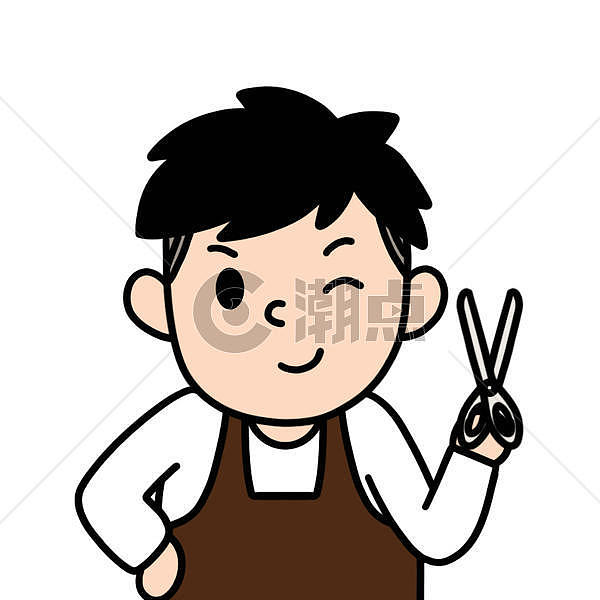 发型师-拿剪刀表情包动图GIFGIF动图850*850图片素材免费下载-编号1351957-潮点视频