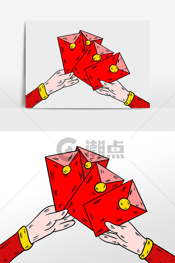 新年春节发红包大红包设计元素1024*1540图片素材免费下载-编号1367279-潮点视频