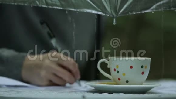 雨中的作家视频的预览图