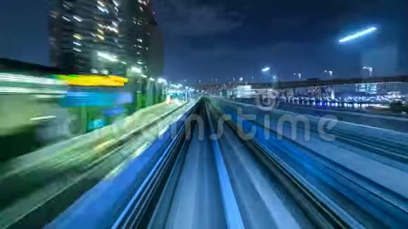4K自动列车开往东京隧道的时间间隔视频的预览图