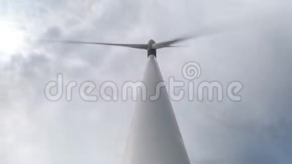 风力涡轮机可再生能源可持续发展环境友好的理念视频的预览图